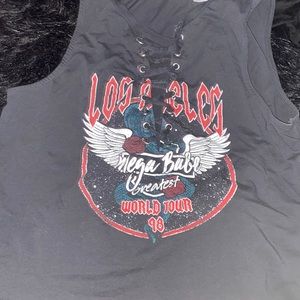 HALTER TOP W CROSS TIES FRONT